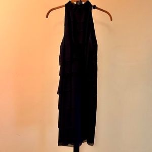 Vince Black Silk Tiered Cocktail Dress (4)